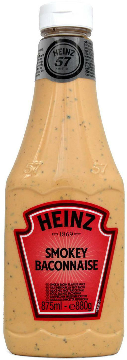 HEINZ TUBE SMOKEY BACONNAISE 875 ml VENDU A L'UNITE