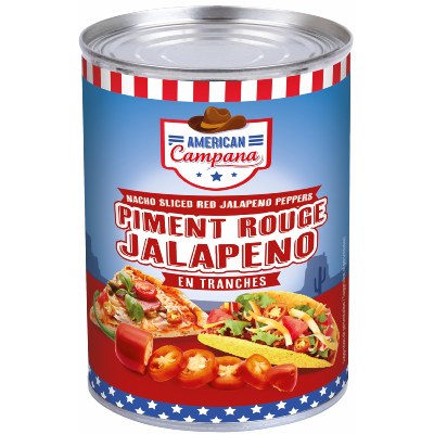 PIMENT ROUGE JALAPENO RONDELLE 3 KG - AMERICAN CAMPANA 