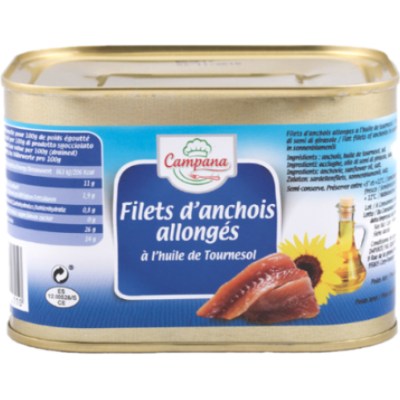 FILET D'ANCHOIS CAMPANA Bte 4/4 - Boite 1 kg