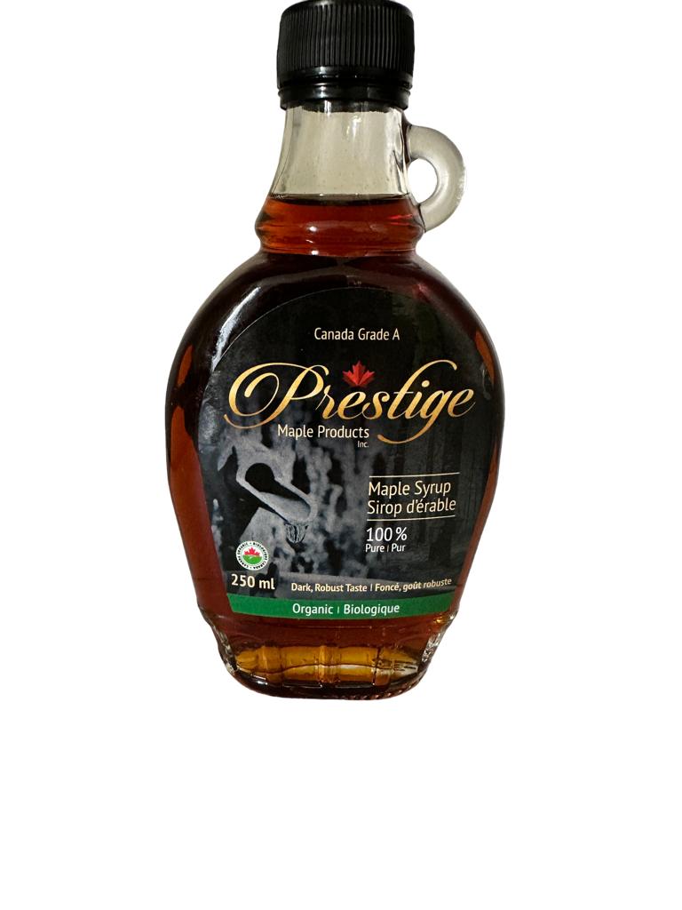 PRESTIGE SIROP D'ERABLE BOUTEILLE VERRE 250 ml VENDU PAR 12 UVC