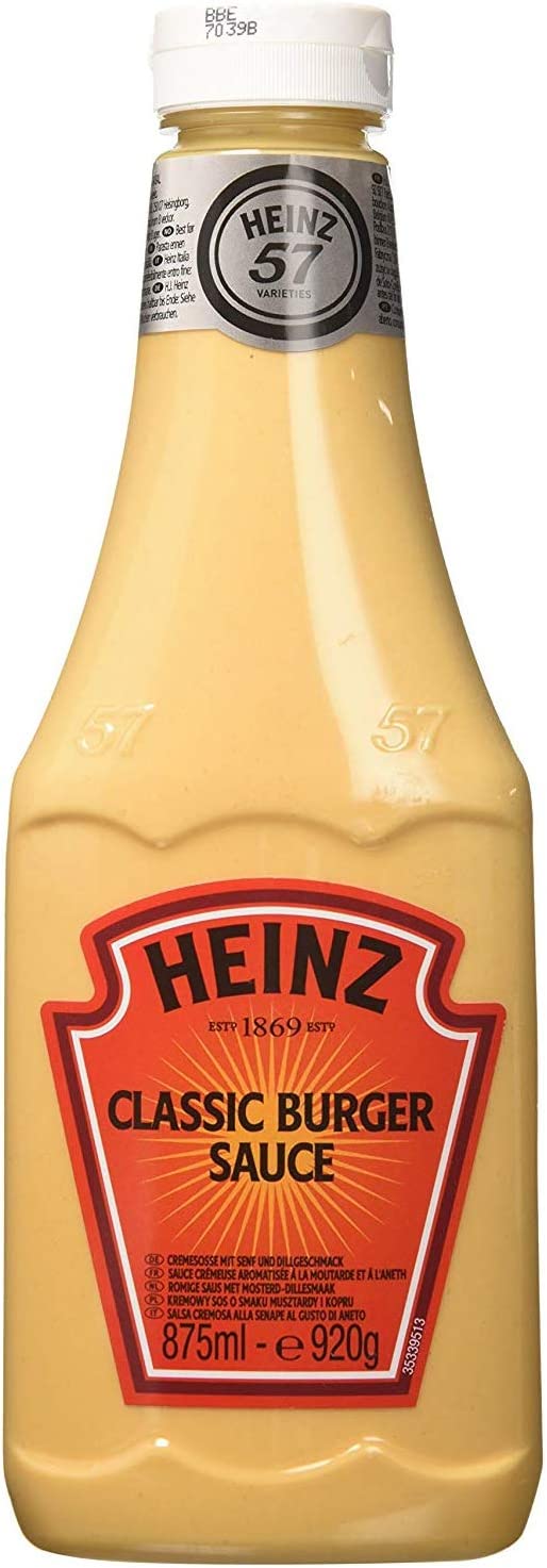 HEINZ TUBE CLASSIC BURGER 875 ml VENDU A L'UNITE