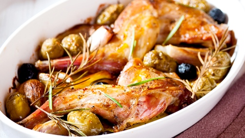recette lapin au romarin et aux olives